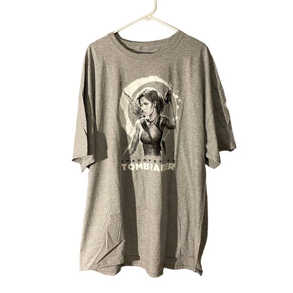 Loot Gaming Gray Tomb Raider Lara Croft Short Sleeve T-Shirt Men Sz 3X - Picture 1 of 7